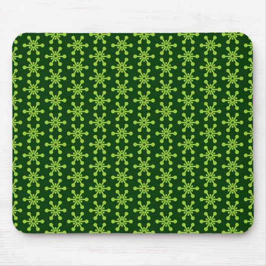 Star Pattern - Green on Dark Green 003300 Muismat (Voorkant)