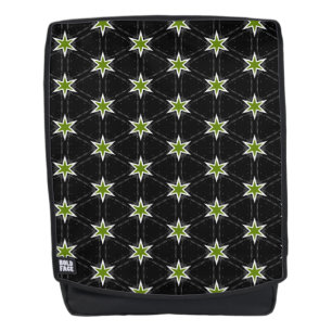 Star Pattern Green Stars op zwarte achtergrond Rugtassen
