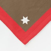 Star pattern penguin brown red name fleece deken (Hoek)