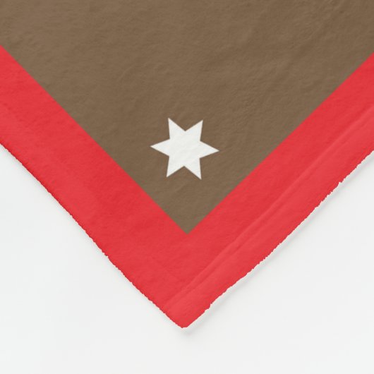 Star pattern penguin brown red name fleece deken (Hoek)