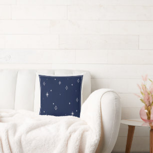 Star Pattern Pillow - Blue Kussen