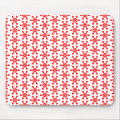 Star Pattern - Rood op wit Muismat (Voorkant)