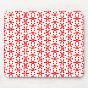 Star Pattern - Rood op wit Muismat