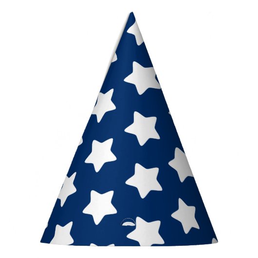 Star Patterned Blue Party Pet Feesthoedjes (Links)