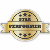 Star Performer Employee Recognition-Afstuderen Sticker (Voorkant)