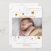 Star Photo Lijst geboorteaankondiging Kaart (Voorkant / Achterkant)
