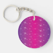 Star Pink Patroon Sleutelhanger (Voorkant)