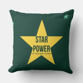 Star Power — 90s Retro Throw Pillow  Kussen