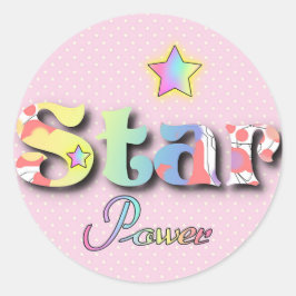 STAR POWER RONDE STICKER