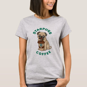 Star Pugs Coffee T-shirt