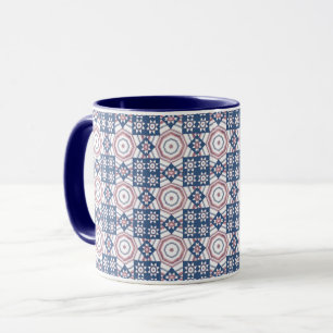 Star Quilt Vintage Art Motif Mug Cup