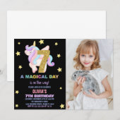 Star Rainbow Unicorn Anniversaire Invitations avec (Devant / Derrière)