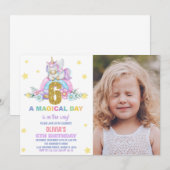 Star Rainbow Unicorn Anniversaire Invitations avec (Devant / Derrière)