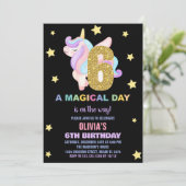 Star Rainbow Unicorn Invitations Anniversaire Vol (Debout devant)
