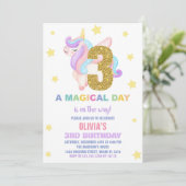 Star Rainbow Unicorn Invitations Anniversaire Vol (Debout devant)