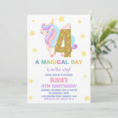 Star Rainbow Unicorn Invitations Anniversaire Vol (Debout devant)