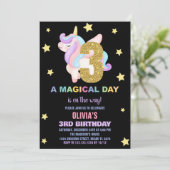 Star Rainbow Unicorn Invitations Anniversaire Vol (Debout devant)