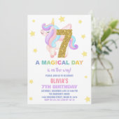 Star Rainbow Unicorn Invitations Anniversaire Vol (Debout devant)