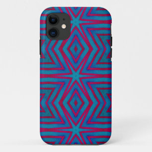 Star Red en Blue Geometric iPhone 11 Hoesje