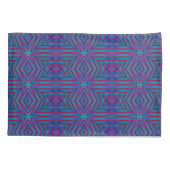 Star Red en Blue Geometric Kussensloop (Achterkant)