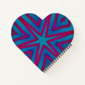 Star Red en Blue Geometric Notitieboek (Achterkant)