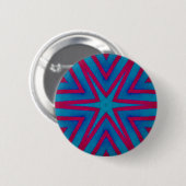 Star Red en Blue Geometric Ronde Button 5,7 Cm (Voorkant /achterkant)