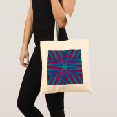 Star Red en Blue Geometric Tote Bag (Voorkant (product))
