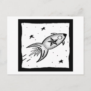 Star Rocketship - en Briefkaart