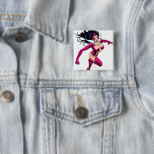 Star Sapphire 1 Vierkante Button 5,1 Cm (In situ)