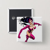 Star Sapphire 1 Vierkante Button 5,1 Cm (Voorkant /achterkant)