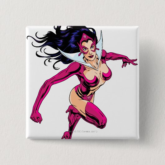 Star Sapphire 1 Vierkante Button 5,1 Cm (Voorkant)