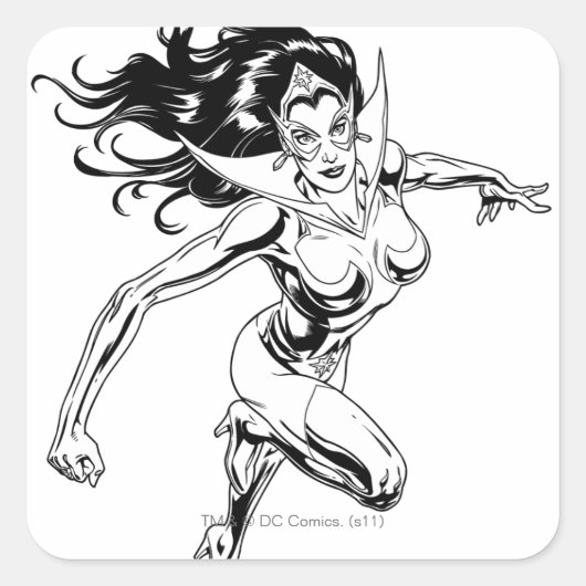 Star Sapphire 3 Vierkante Sticker (Voorkant)