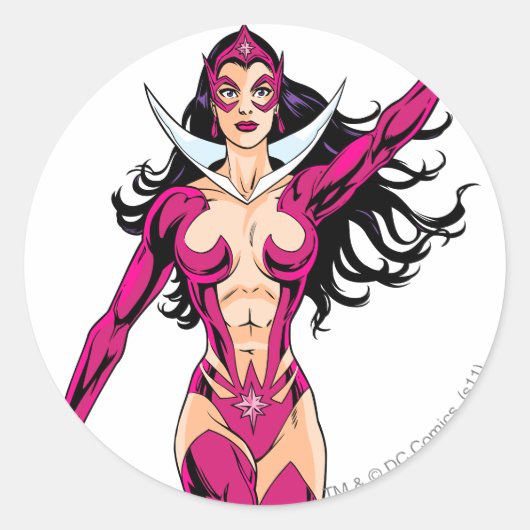 Star Sapphire 4 Ronde Sticker (Voorkant)