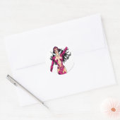 Star Sapphire 4 Ronde Sticker (Envelop)