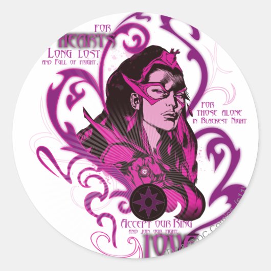 Star Sapphire Graphic 1 Ronde Sticker (Voorkant)