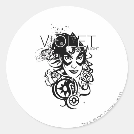 Star Sapphire Graphic 4 Ronde Sticker (Voorkant)