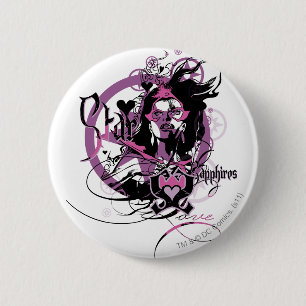 Star Sapphire Graphic 6 Ronde Button 5,7 Cm