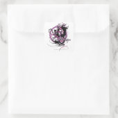 Star Sapphire Graphic 6 Vierkante Sticker (Tas)