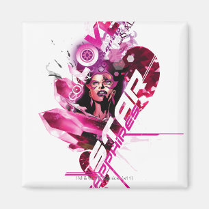 Star Sapphire Graphic 8 Magneet