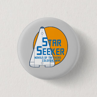 Star Seeker Oranje Logo Button - starship grijs