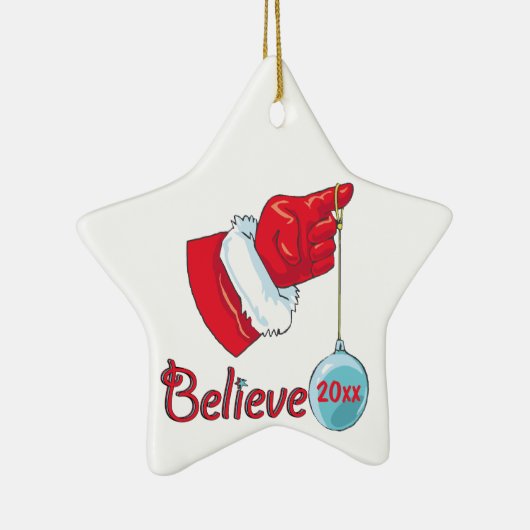 Star Shaped Believe Keramisch Ornament (Rechts)