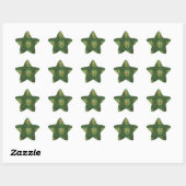 Star-shaped sticker featuring green  (Vel)