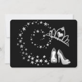 Star Shimmer Peach Quinceanera Uitnodiging (Achterkant)