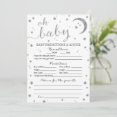 Star Silver Glitter Predications and Advice Card Kaart (Staand voorkant)