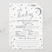 Star Silver Glitter Predications and Advice Card Kaart (Voorkant / Achterkant)