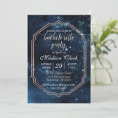 Star Sky Celestial Bachelorette Party uitnodiging (Staand voorkant)