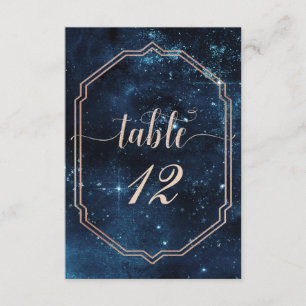 Star Sky Celestial Galaxy Numéro de table Siège