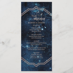 Star Sky Celestial Galaxy Waterverf Bruiloft Menu