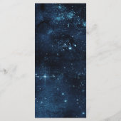 Star Sky Celestial Galaxy Waterverf Bruiloft Menu (Achterkant)
