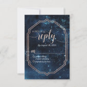 Star Sky Celestial Galaxy Wedding Reply RSVP (Voorkant)